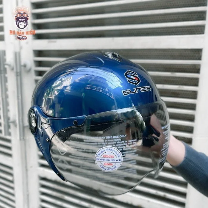 Mũ Bảo Hiểm Nửa Đầu Sunda 137A - Có Kính - Nhiều Màu - Hình ảnh 9