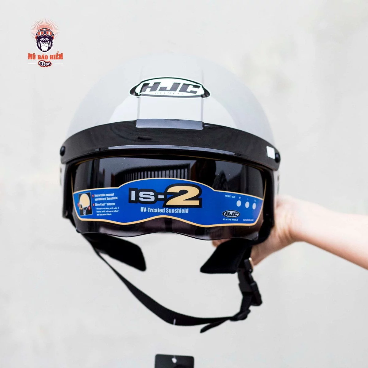Mũ Bảo Hiểm Nửa Đầu Kính Ẩn HJC IS-2V - Nhiều Màu - Hình ảnh 10