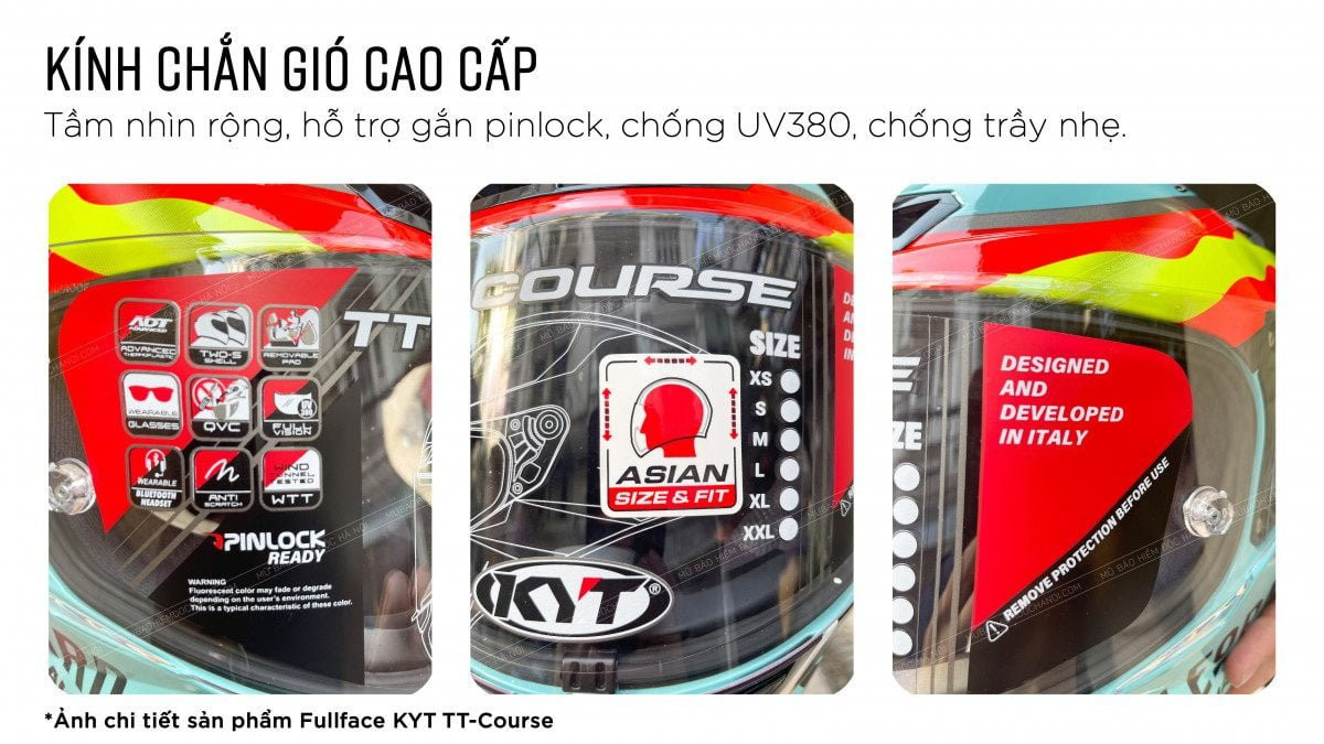 mu bao hiem fullface kyt tt course 1 kinh nhieu mau tron 003