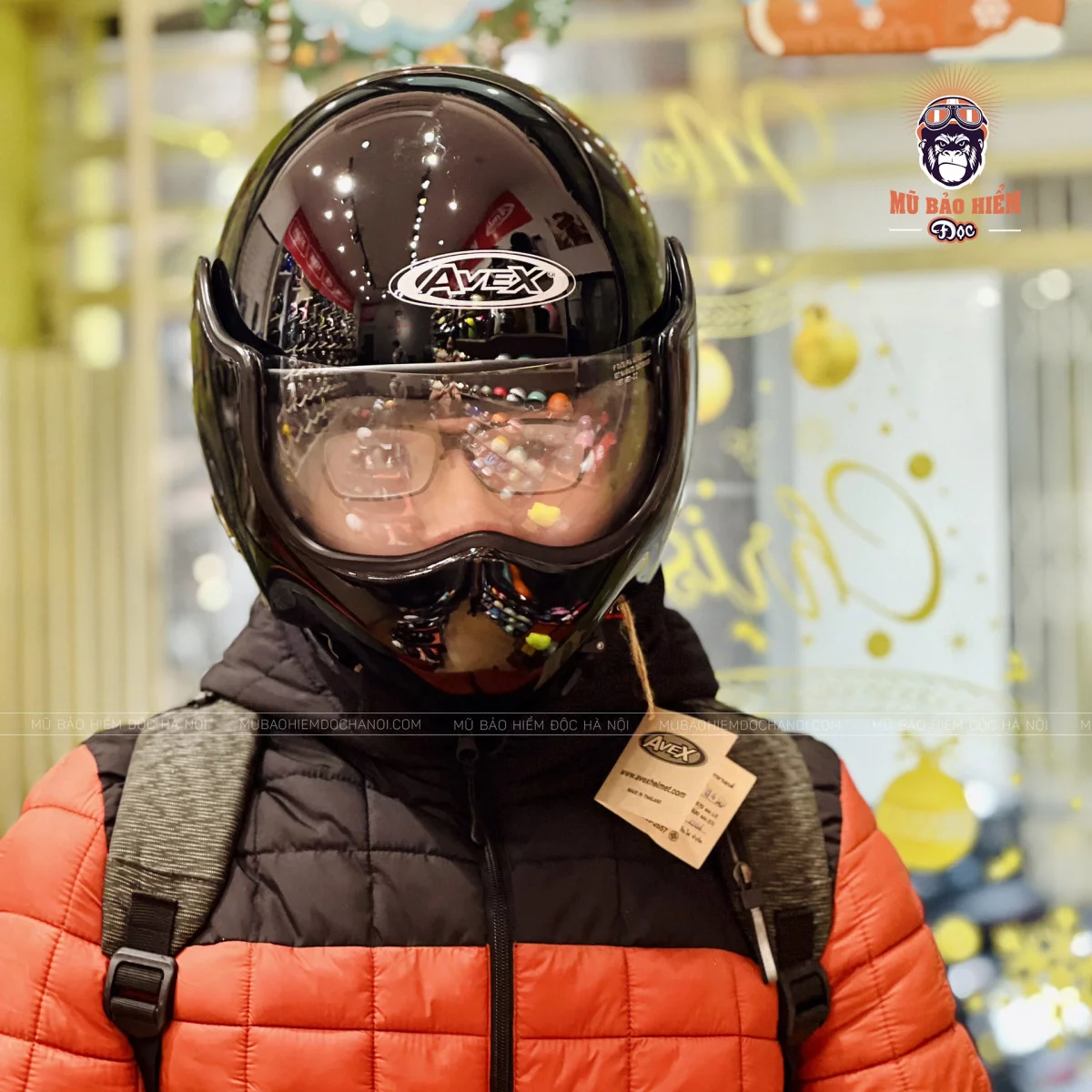 Mũ bảo hiểm Fullface Lật hàm AVEX TOPGUN - Chính hãng Thái Lan - Hình ảnh 7