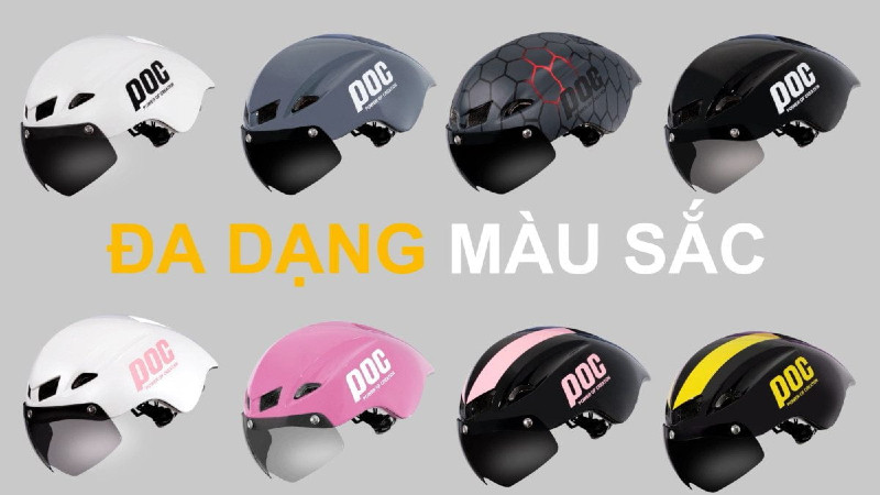 Mũ bảo hiểm màu sắc đa dạng, phù hợp với tất cả mọi người 