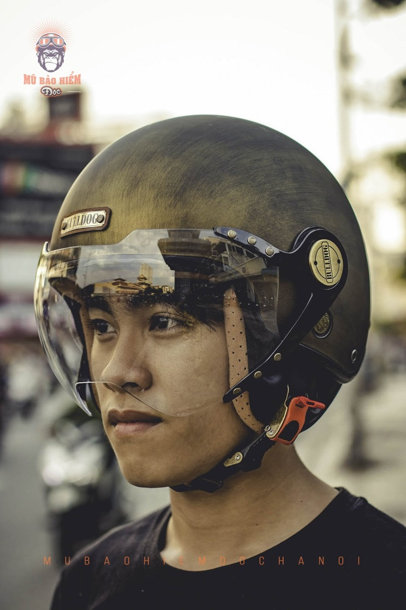 Mũ bảo hiểm 3/4 có tầm nhìn rộng 