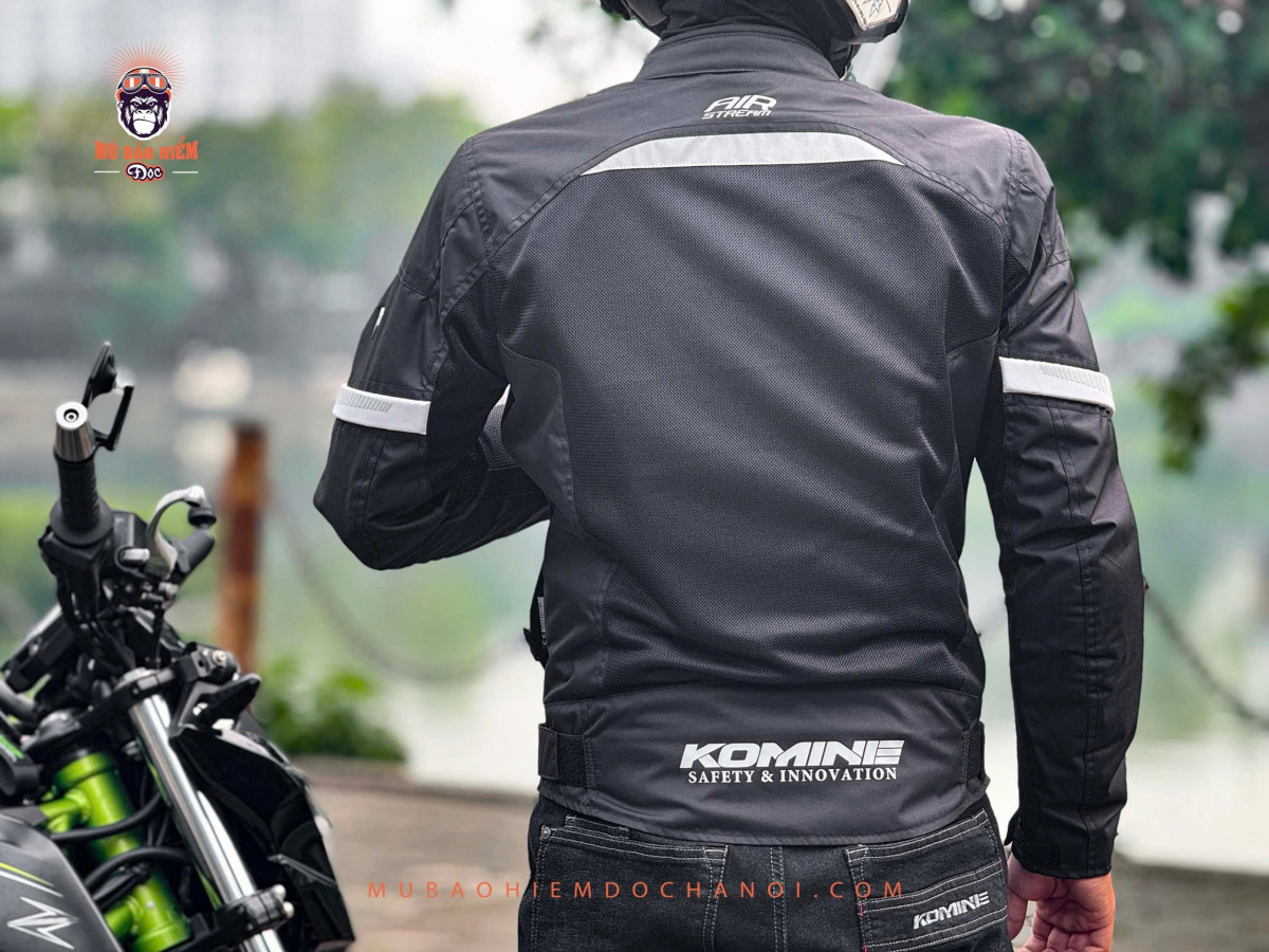 ao bao ho xe may komine jk 177 enigma lite half mesh jacket 010