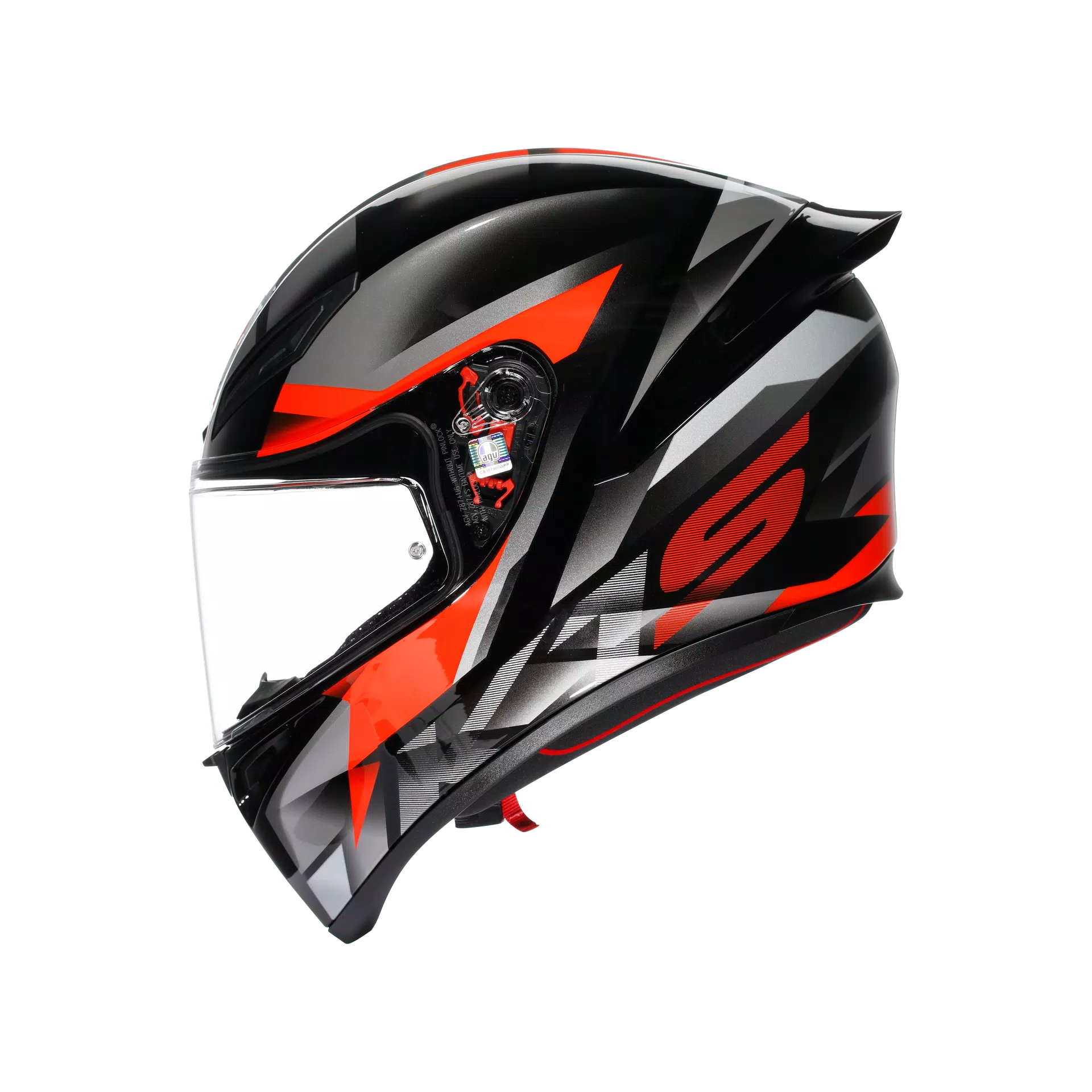 Mũ Bảo Hiểm Fullface AGV K1 S FASTLAP - BLACK/GREY/RED Mũ Bảo Hiểm Fullface AGV K1 S FASTLAP - BLACK/GREY/RED - Hình ảnh 6