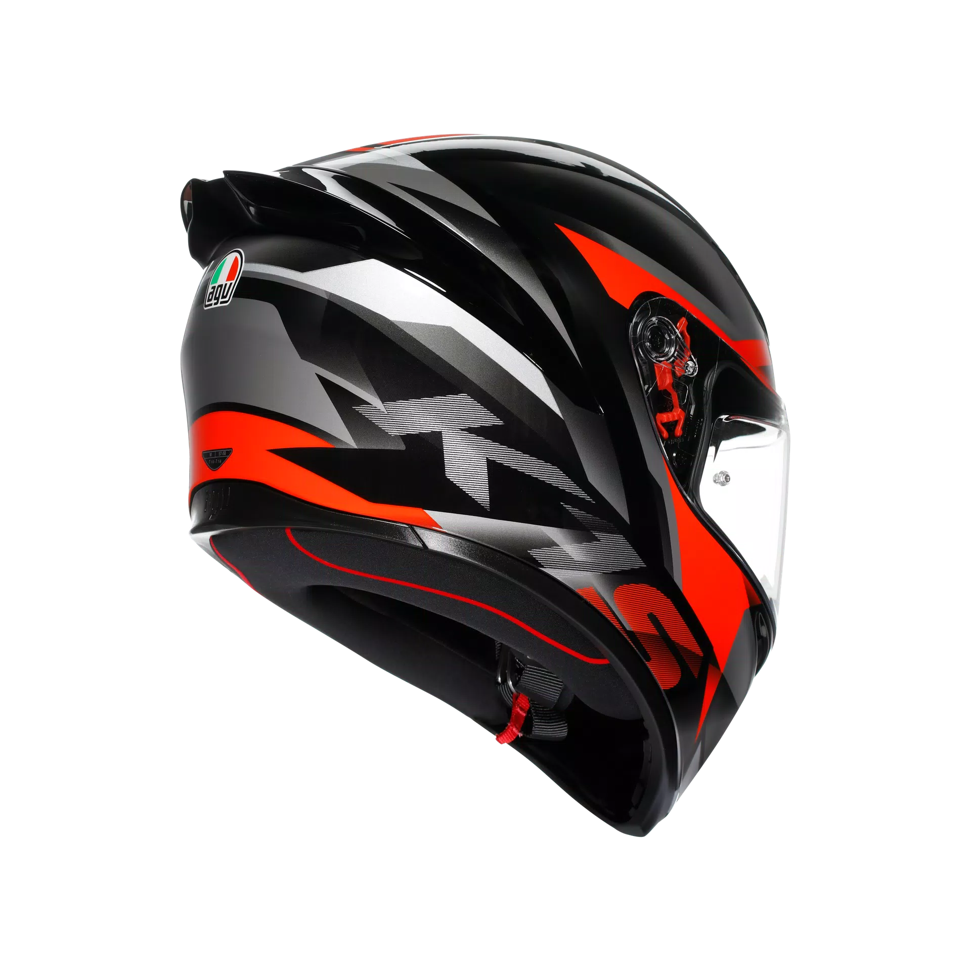 Mũ Bảo Hiểm Fullface AGV K1 S FASTLAP - BLACK/GREY/RED mu bao hiem fullface agv k1 s fastlap black grey red 5