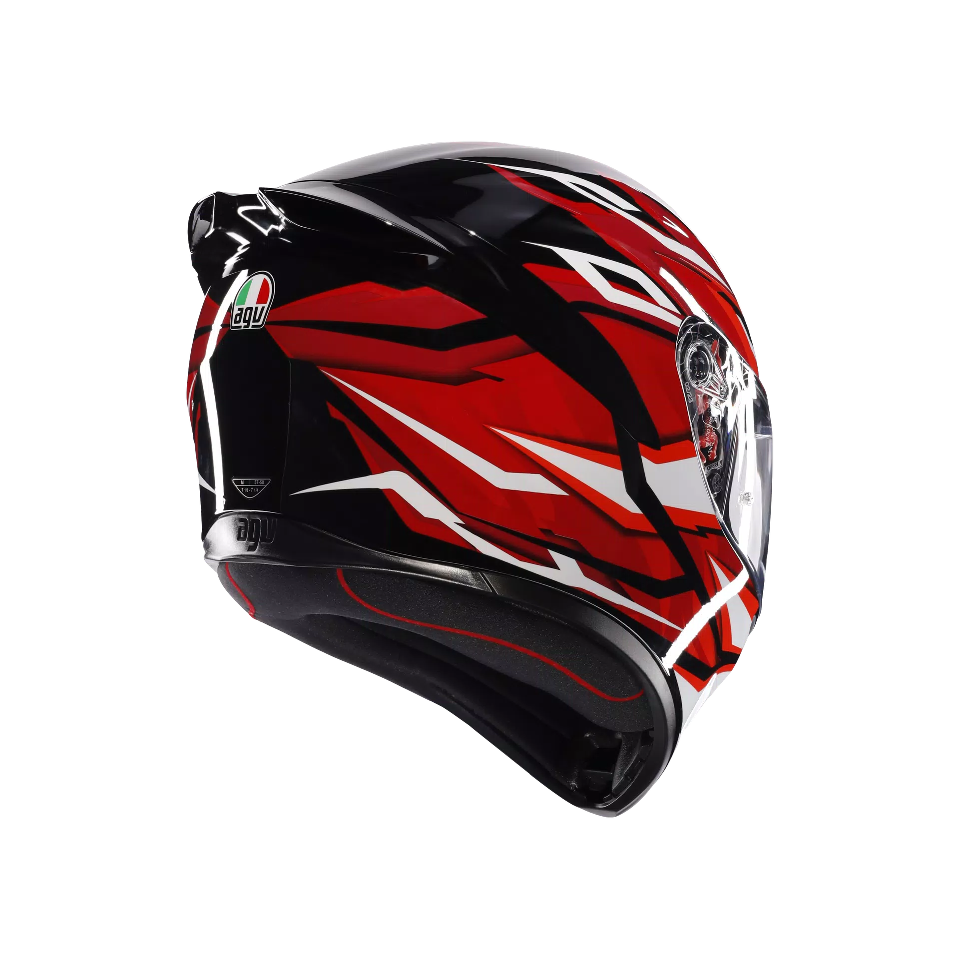 Mũ Bảo Hiểm Fullface AGV K1 S LION - BLACK/RED/WHITE mu bao hiem fullface agv k1 s lion black red white 5