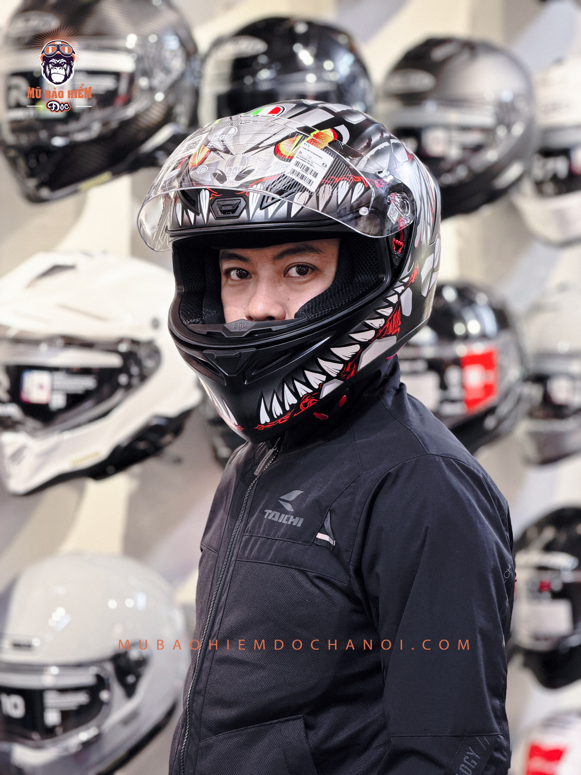 Mũ Bảo Hiểm Fullface AGV K1 S LYZARD - MATT BLACK/GREY/RED photo 20 3 26 18 19 38 1 1