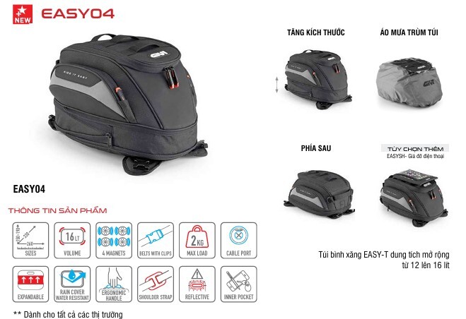 Túi Hít Bình Xăng Givi Easy04 16lit tui hit binh xang givi easy04 16lit 04